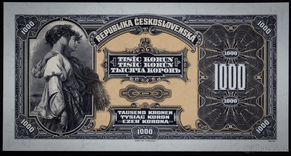 1000 korun 1919 Faksmile - 2