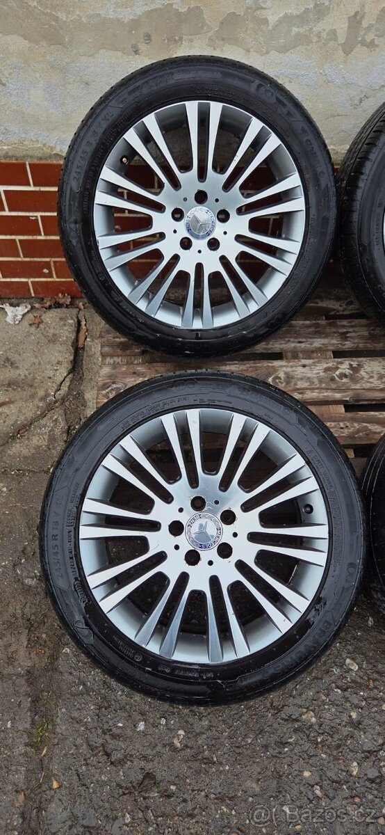 Alu kola R18, 5x112 Mercedes Viano, vito, pneu 245/45 letní - 2