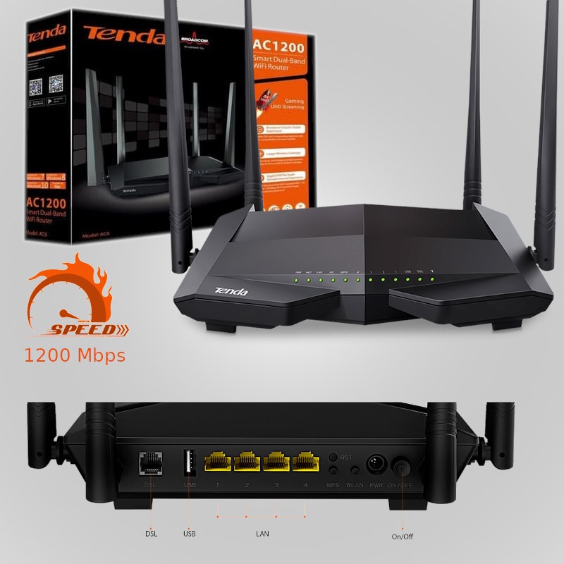Modem TENDA AC1200 V12 - 2