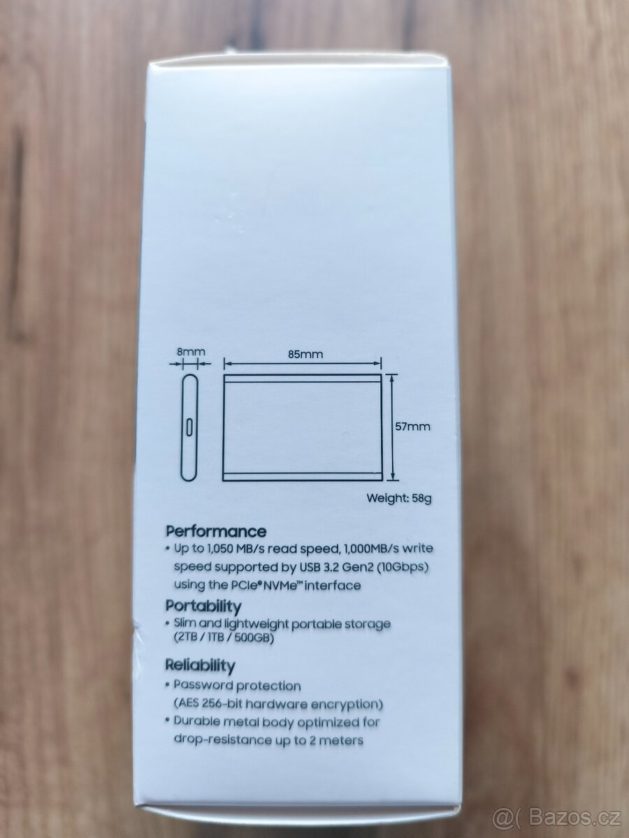 Samsung T7 2TB externí SSD disk N O V Ý - 2