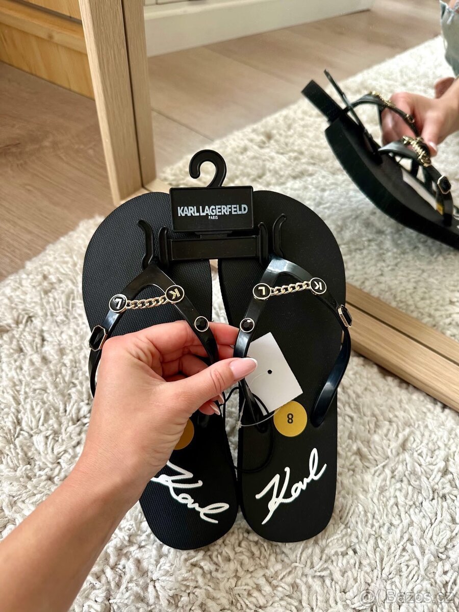 ČERNÉ PANTOFLE KARL LAGERFELD - 2