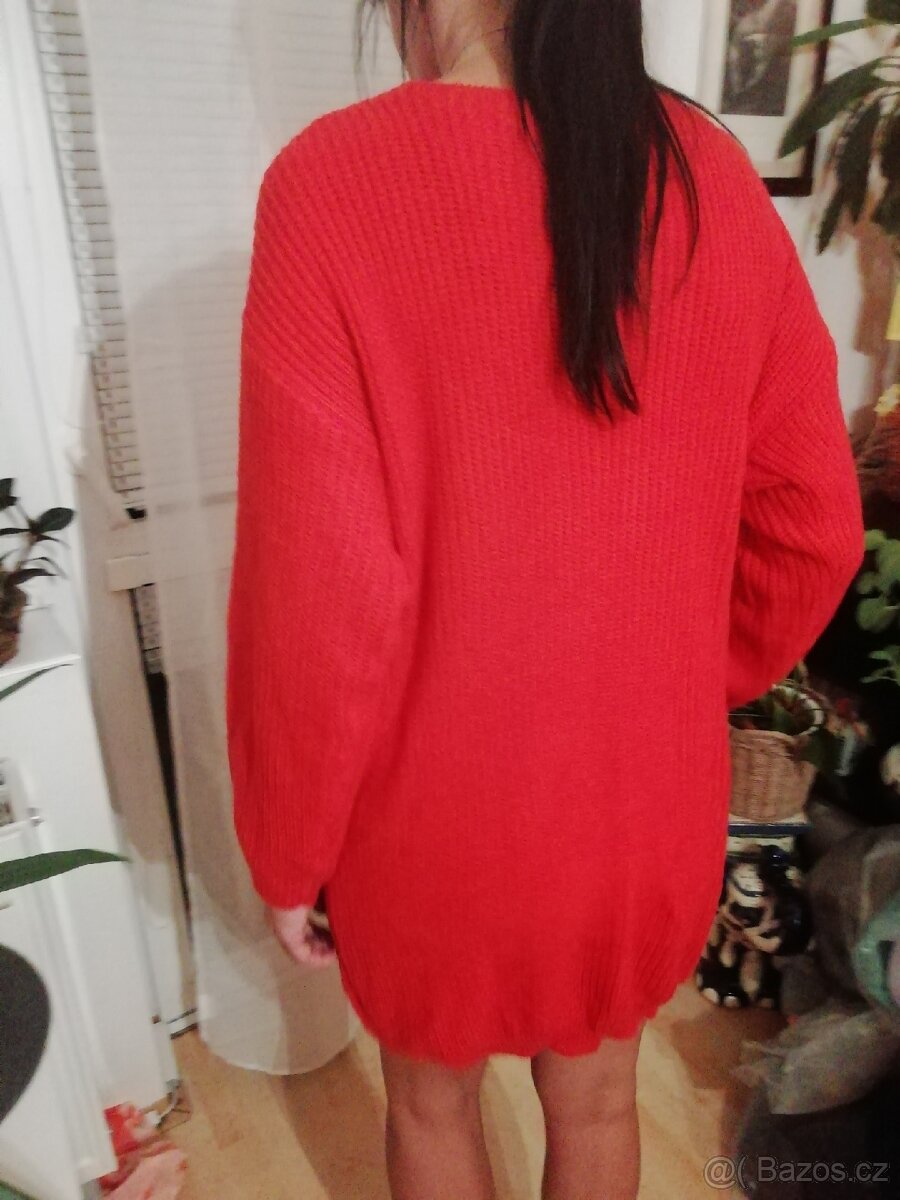 Svetrové nové hutné šaty, soudkový střih Shein, XL - 2