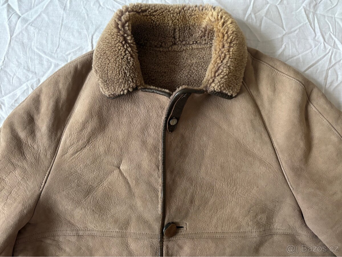 Anglický vintage kožich z ovčí kůže - 2