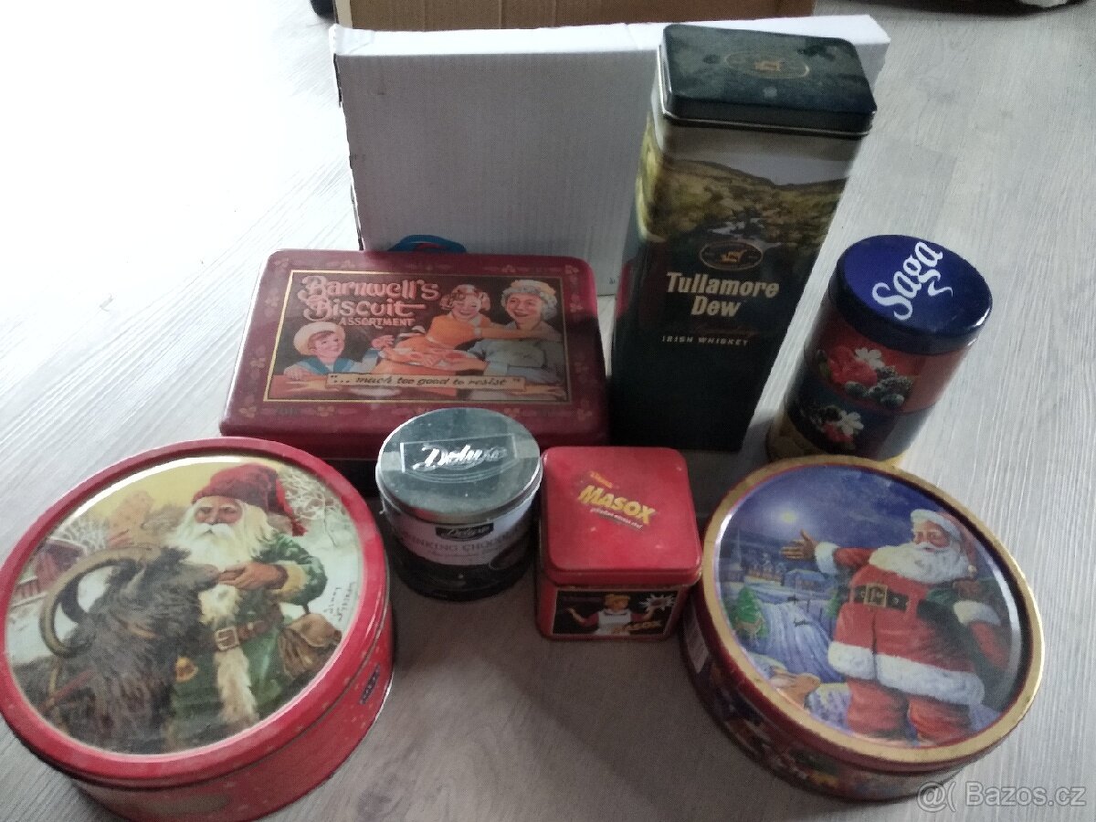 Plechové krabičky 6 kusů + 1 trojitá v sobě - 2