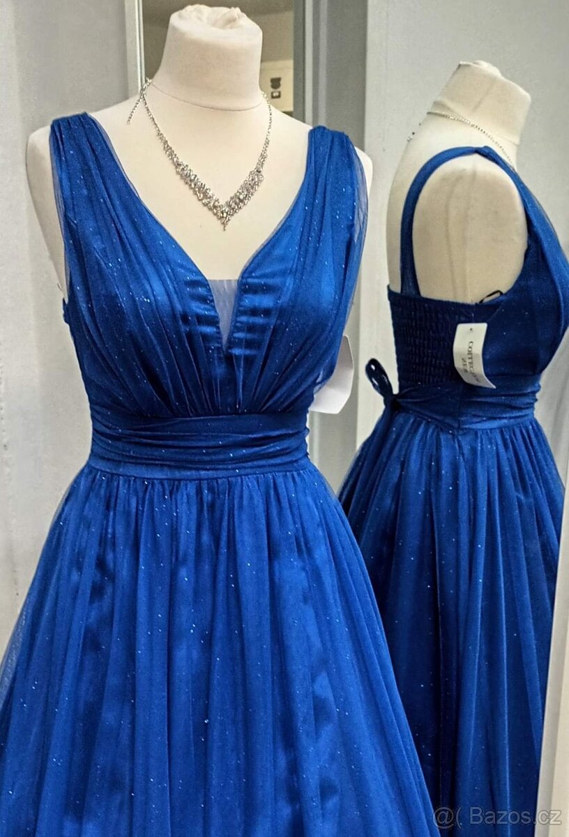NOVÉ TŘPYTIVÉ plesové šaty - 2