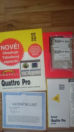 Prodám retro software Quatto Pro,verze 5.0 - 2