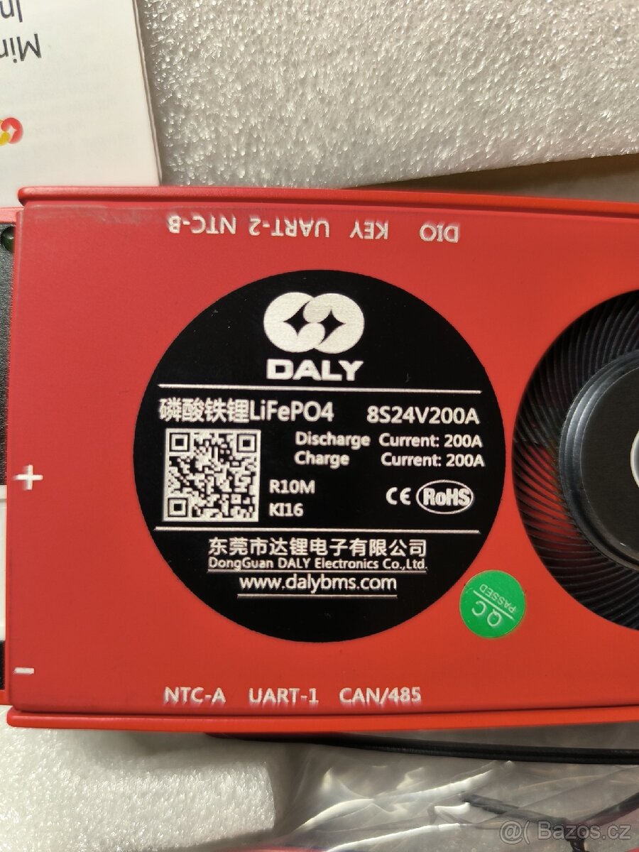 BMS 8S LiFePO4 200A 24V 3,2V SB DALY nová - 2