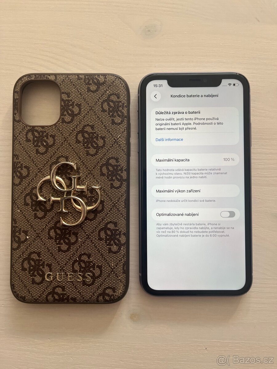 iPhone 11 128 GB, nová baterie, iOS 26.3. - 2