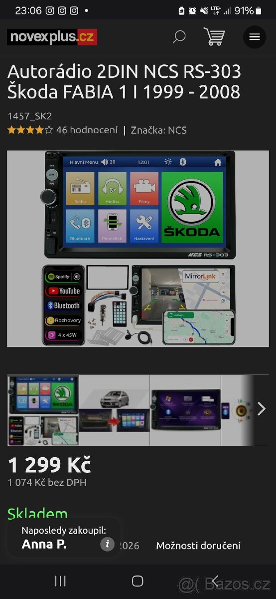 Nové 2 din autorádio s bluetooth - 2