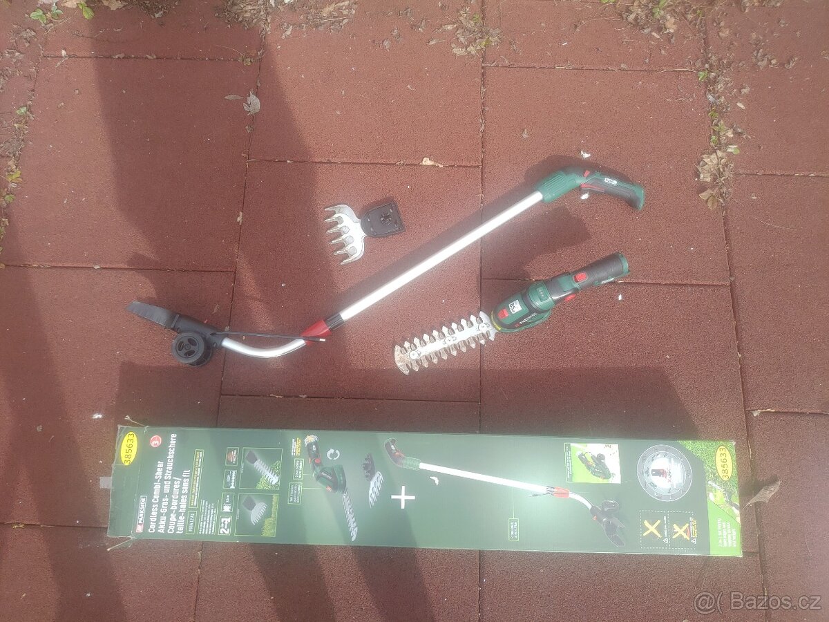 Parkside aku nůžky na trávu a živý plot - 2