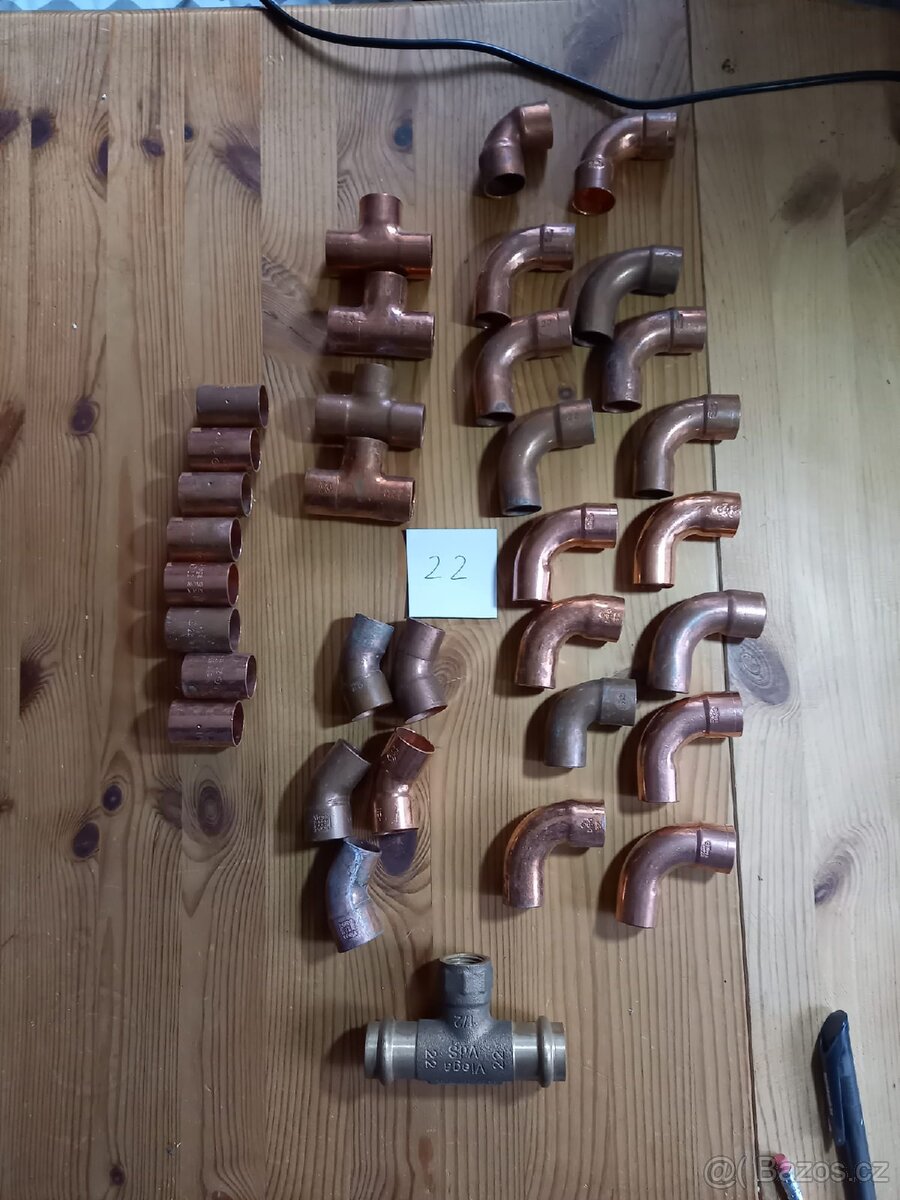 Fitinky měděné nepoužité - 2