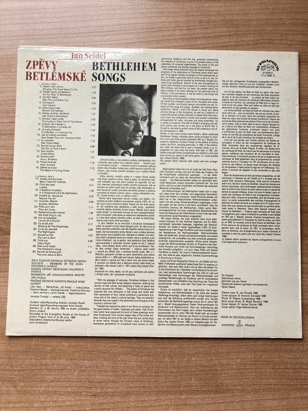 LP Zpěvy Betlémské – Jiří Chvála - 2