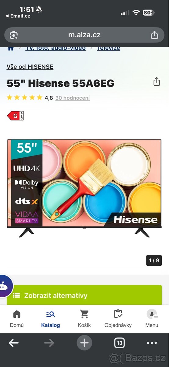 55" Hisense 55A6EG - 2