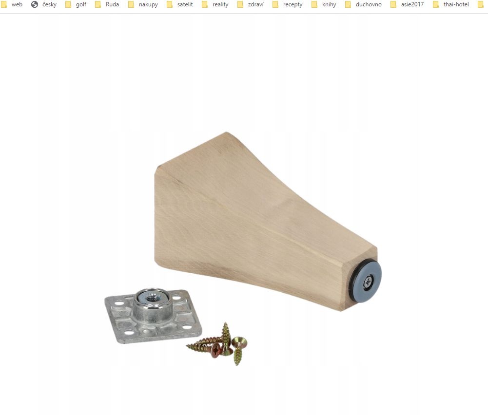 Buková dřevěná noha na nábytek SET 4ks H-110mm - 2