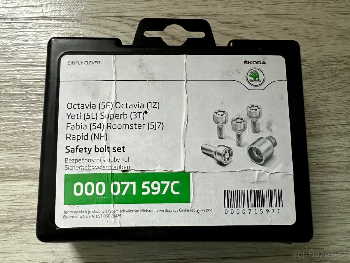 Bezpečnostní šrouby originál Škoda - 2