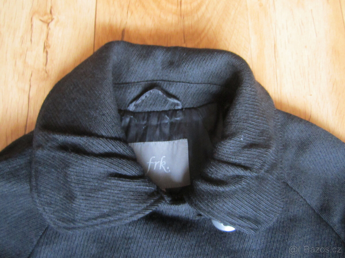 Černý kabát vel. M/38, 55% len a 45% vlna - 2