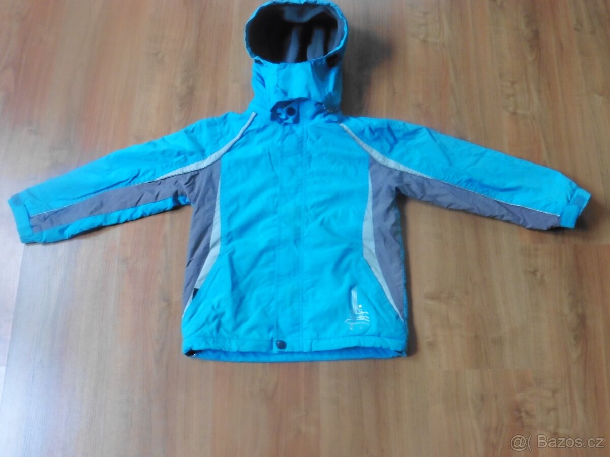 Tyrkysově modrá bunda Kugo vel. 116 cm - 2