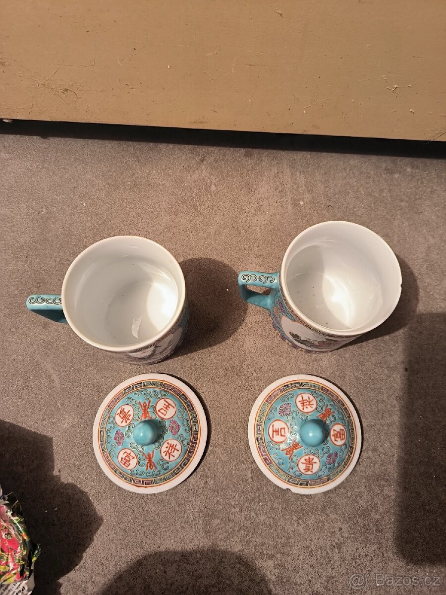 retro hrnek hrníček čínský - 2