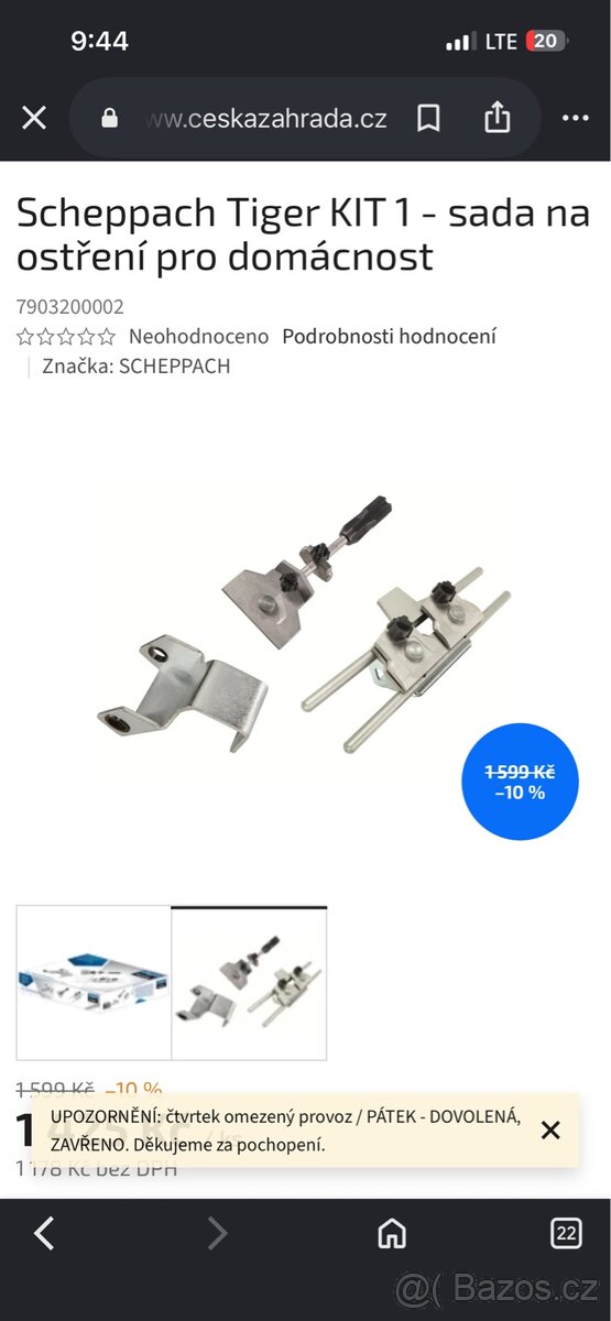 Bruska Scheppach 5000.s s příslušenstvím - 2