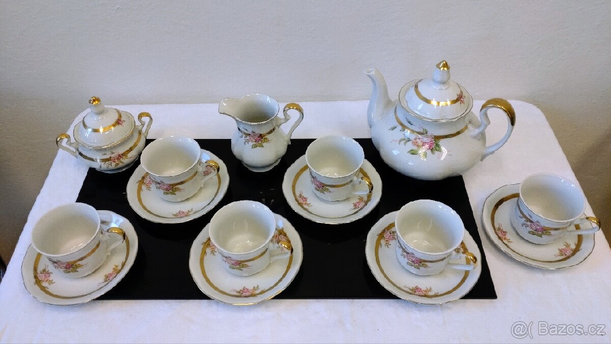 starožitná kompletní čajová souprava nepoškozená - 2