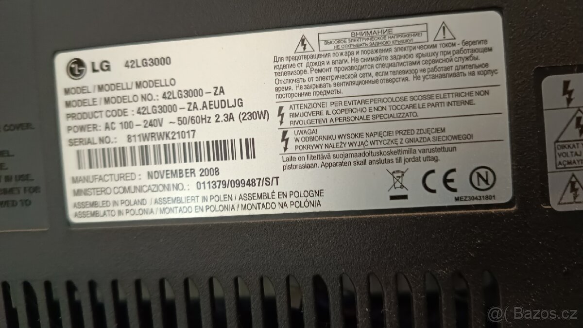 Televize LG lcd 106 cm uhlopricka, funkční - 2