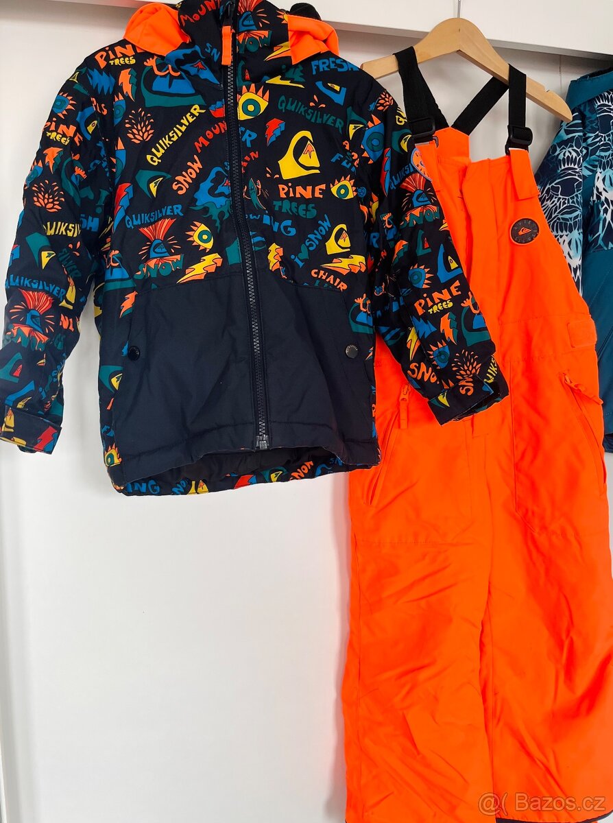 Zimní bundy, oteplováky a kombinéza, vel. 104, 110 - 2