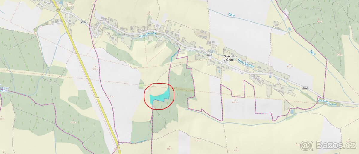 Prodám lesní pozemky v k.ú. Bukovina u Čisté. - 2