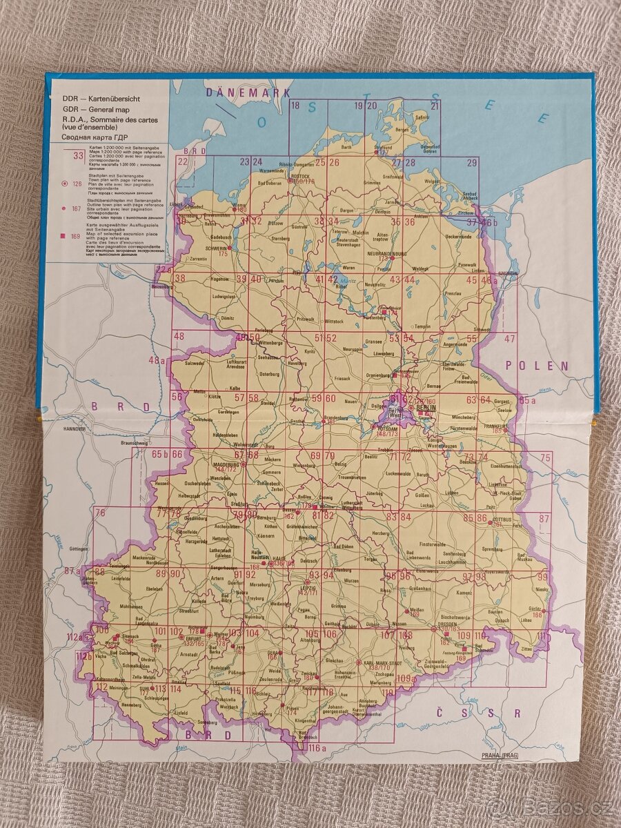 NDR,ČSSR,Polsko,Bulharsko,Rumunsko,Maďarsko atlas z r.1981. - 2
