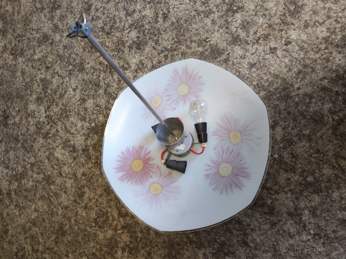 Retro lustr se vzorem kytek - 2