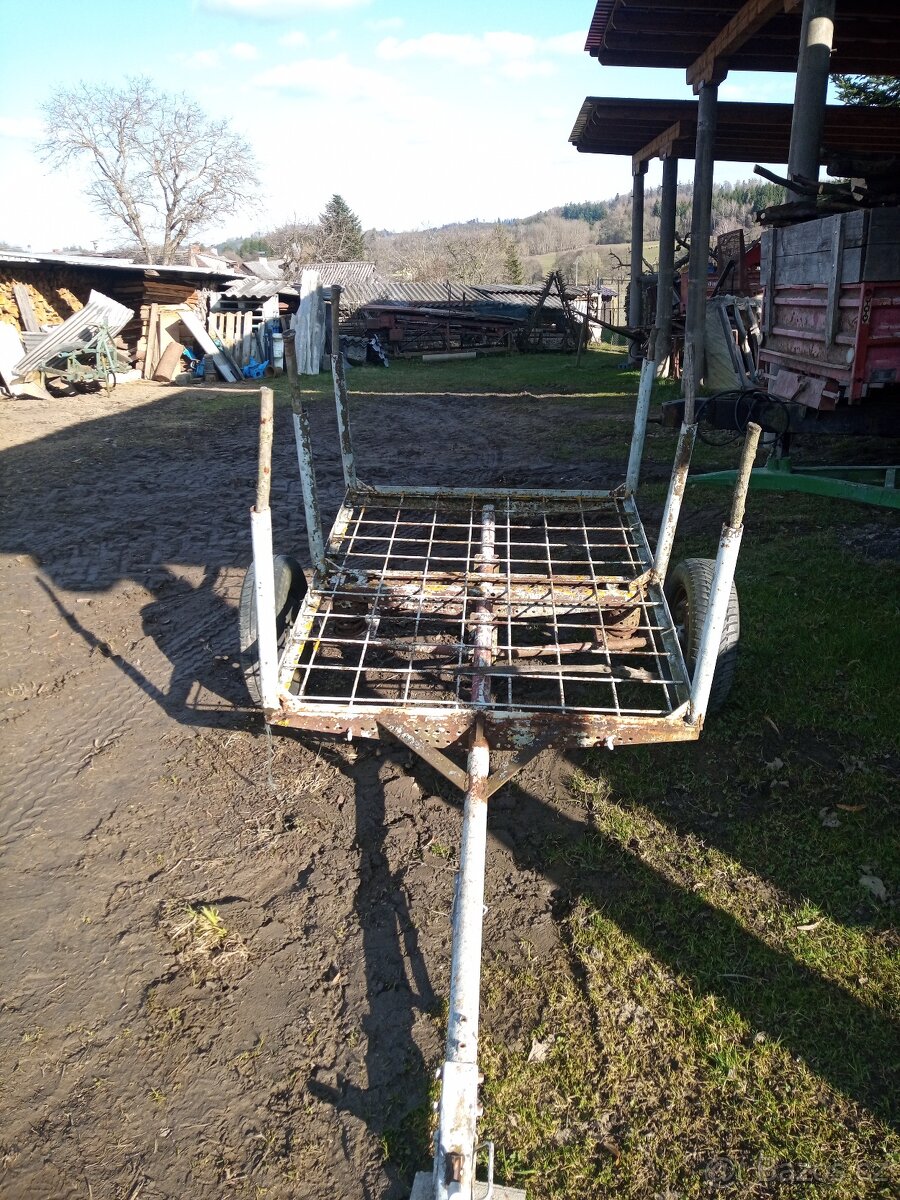 Přívěs,vozík , kára na dřevo - 2