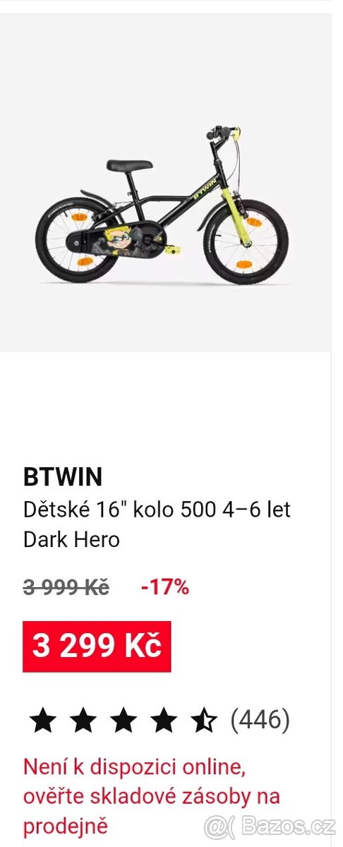 Dětské kolo vel.16 - 2