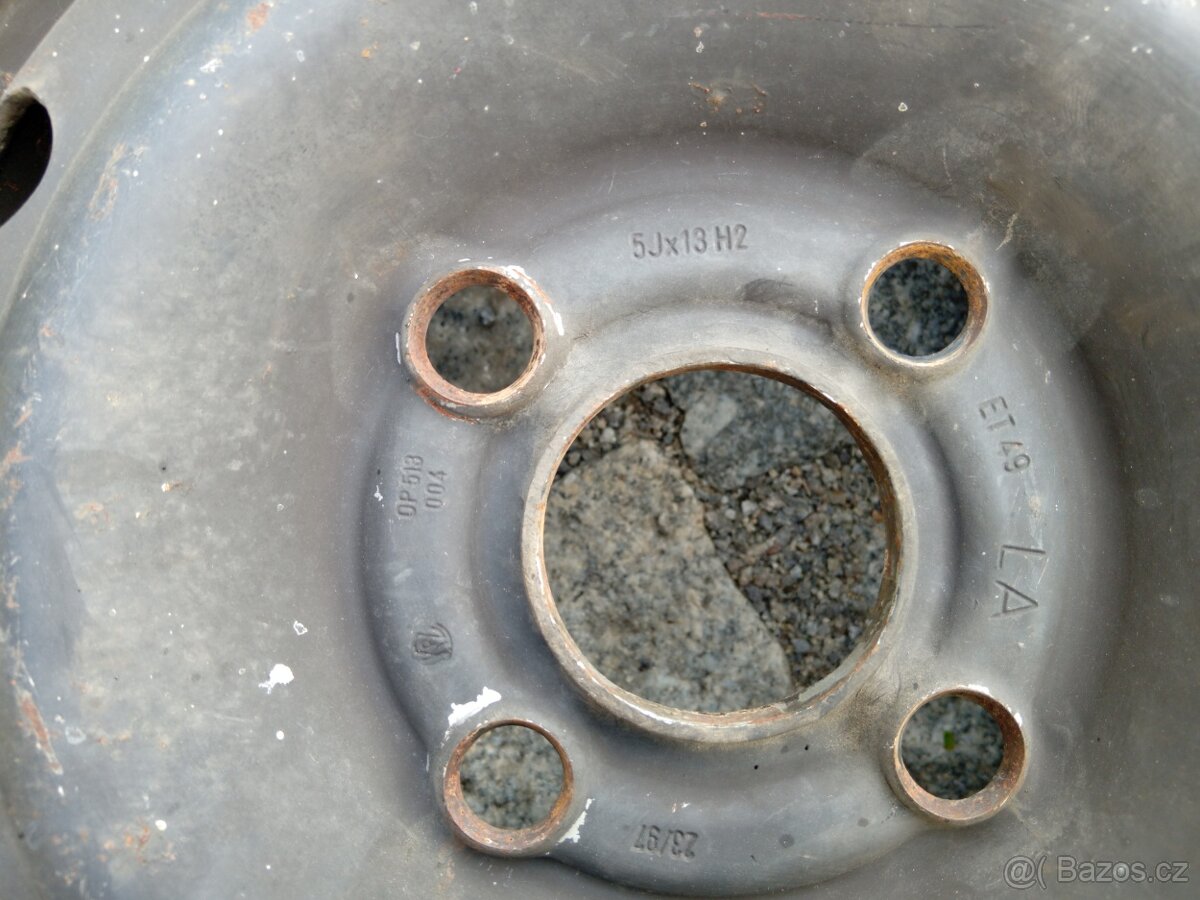 Disky 5J 13, 4x100 s pneu 145/80 r13 - 2