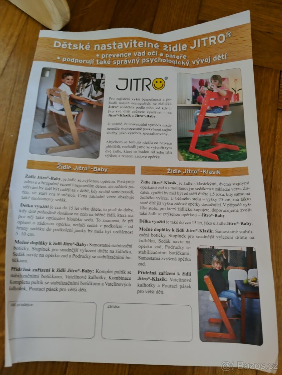 Rostoucí židle Jitro - 2