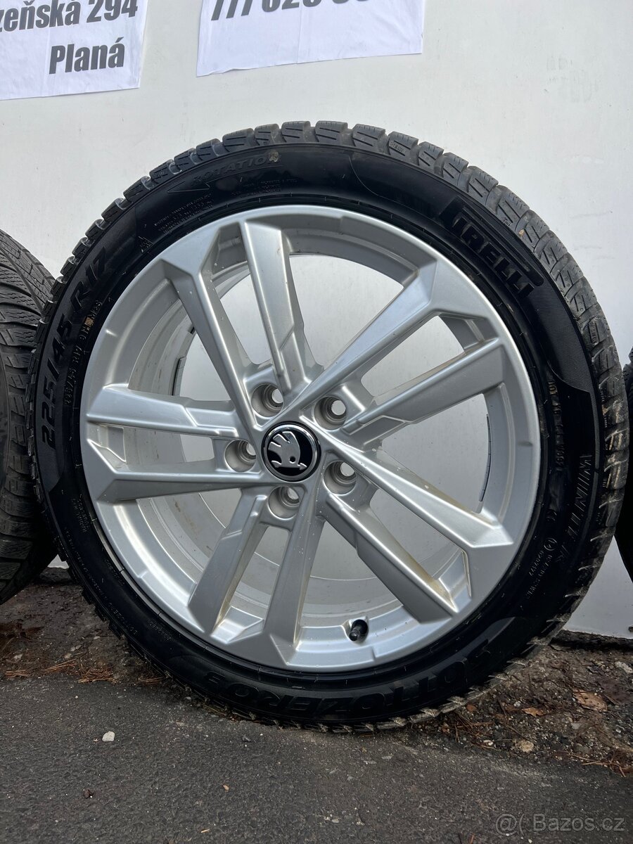 Sada originální ALU kol Škoda |5x112; 225/45/17| - 2