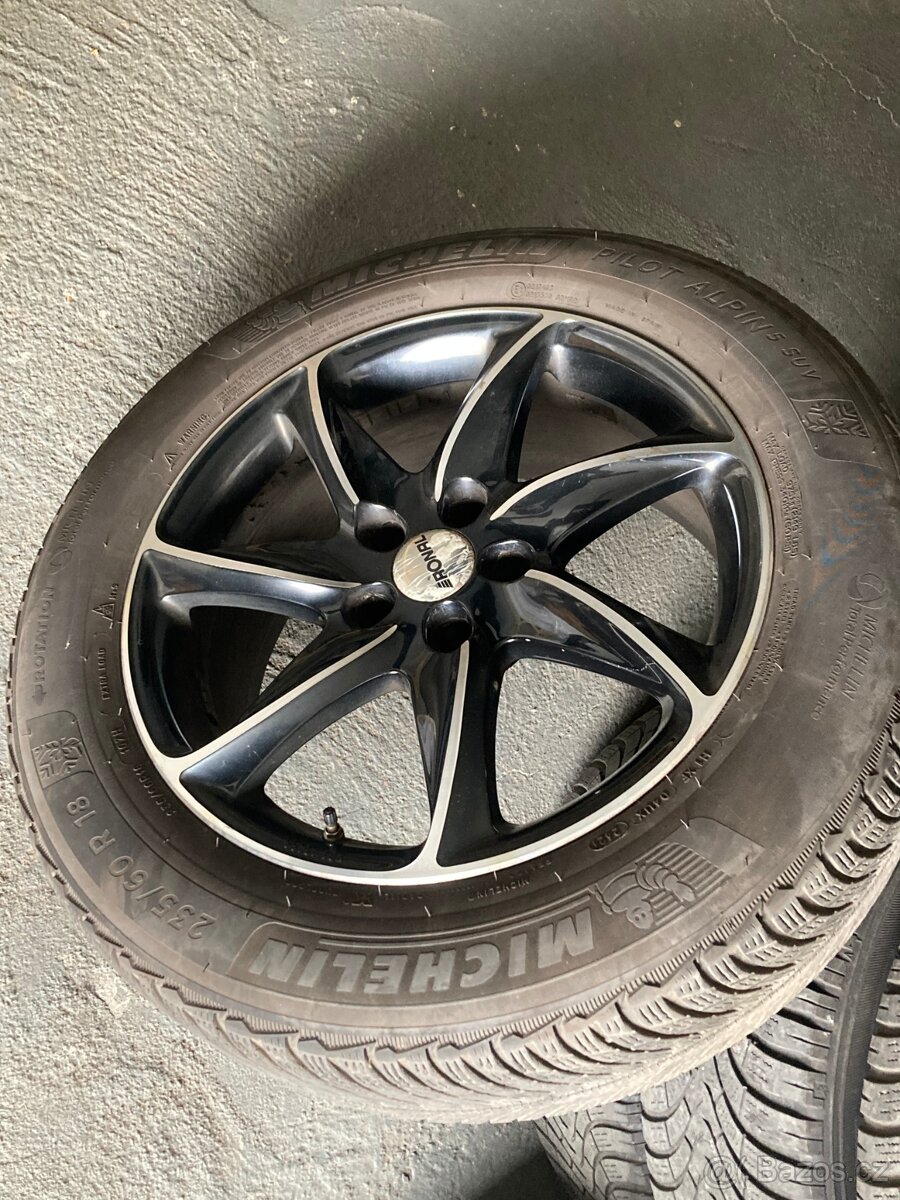 Prodam nebo Vyměnim Alu kola RONAL R18 5x114,3+ zimní pneu - 2