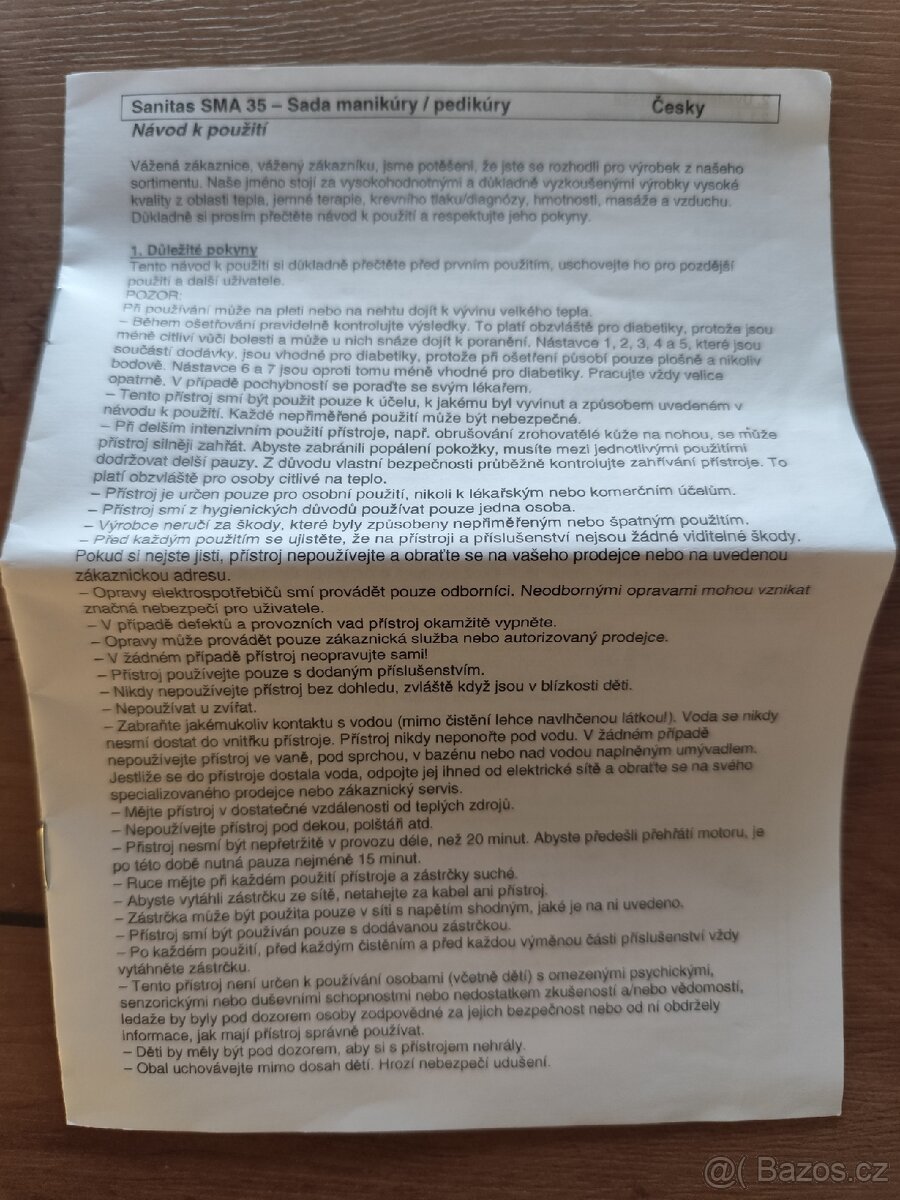 SANITAS SMA 35 Sada na manikúru a pedikúru - 2