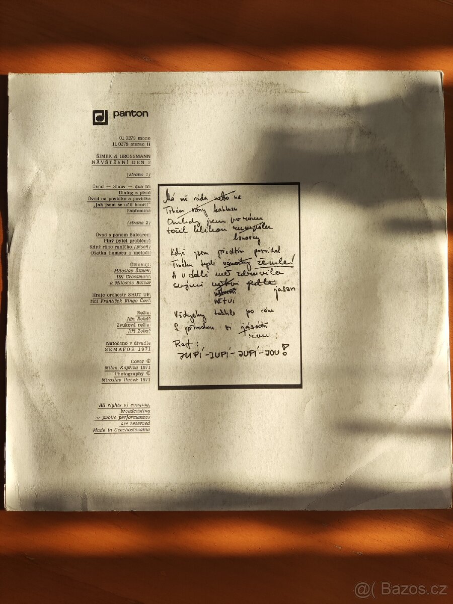 Šimek Grossmann vinyl LP NÁVŠTĚVNÍ DEN 2 - 2