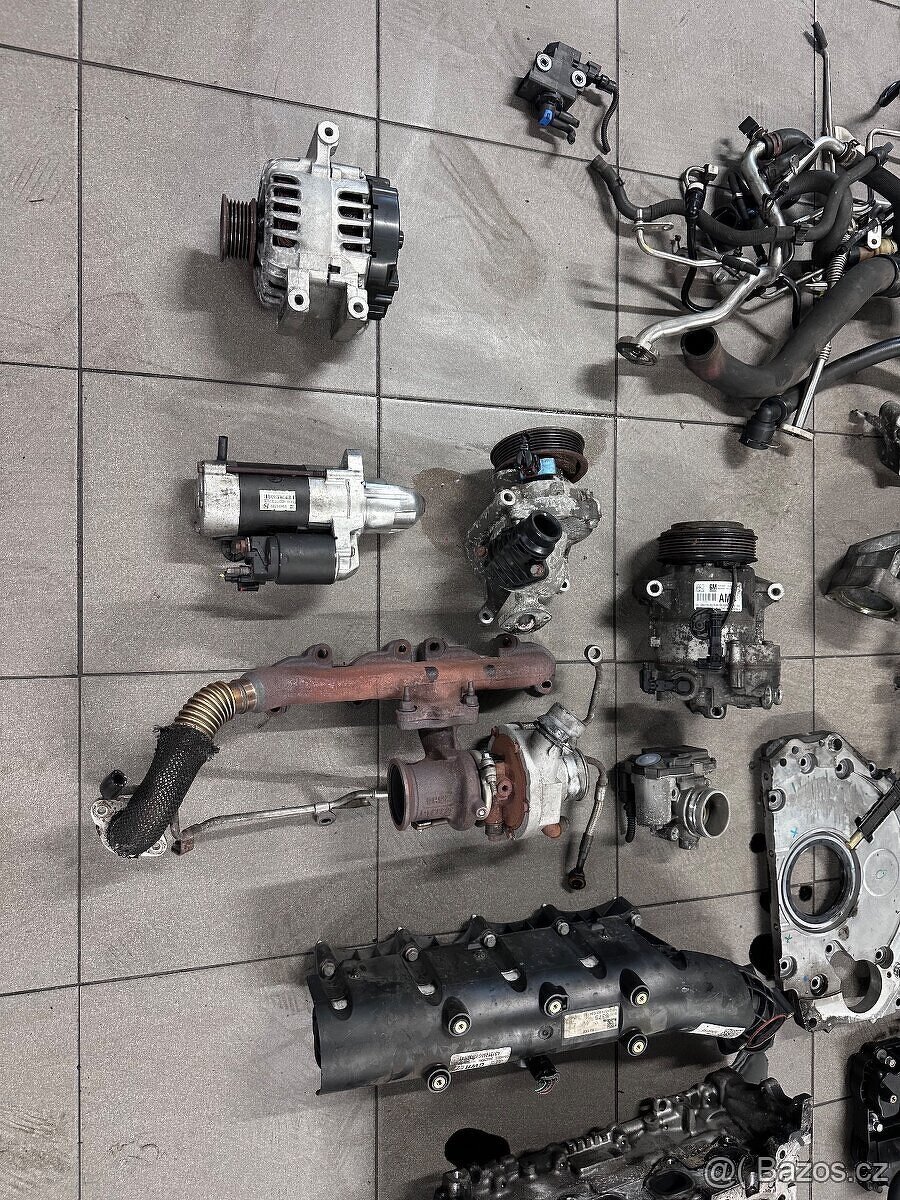 Díly motoru Opel 1.6CDTi B16DTL 81kw - 2
