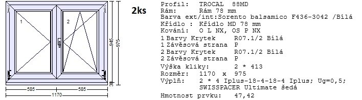 Okna 780x690mm a 1170x975mm - 2