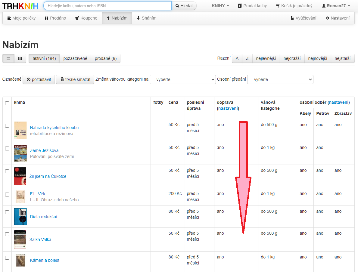 Knihy dle výběru - 2