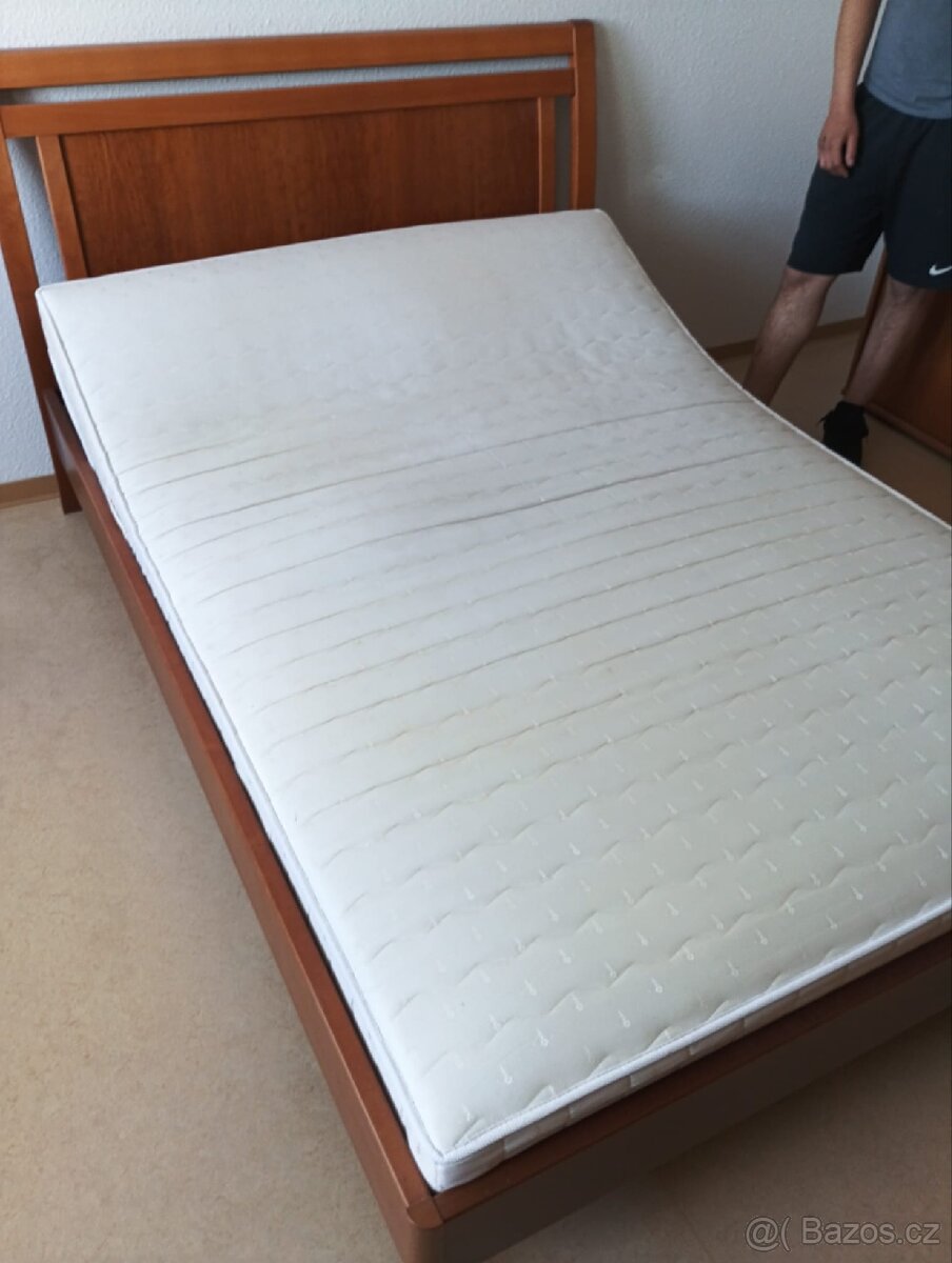 Postel 160x200 s roštem a matrací - 2