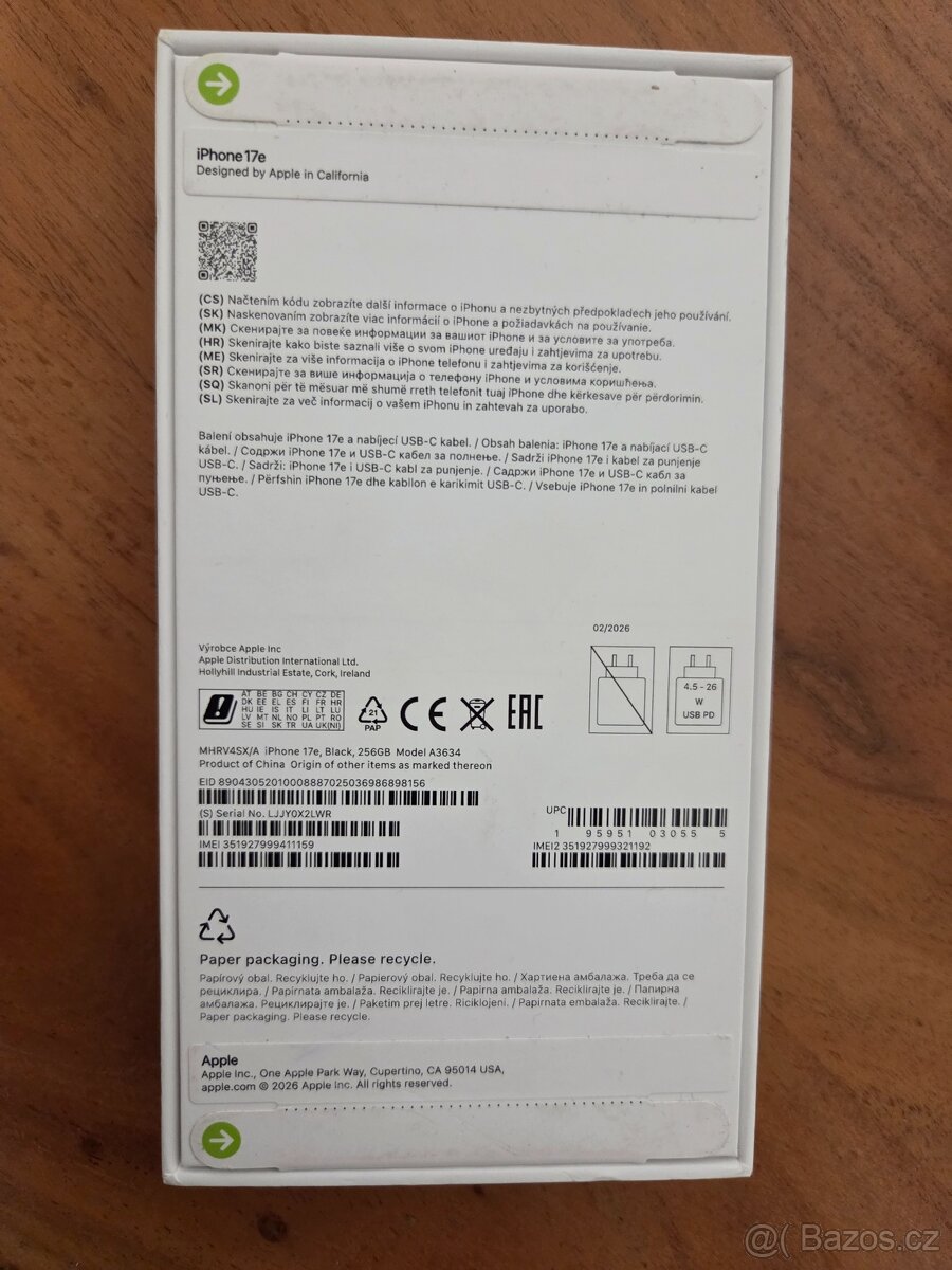 iPhone 17e 256GB černý - 2