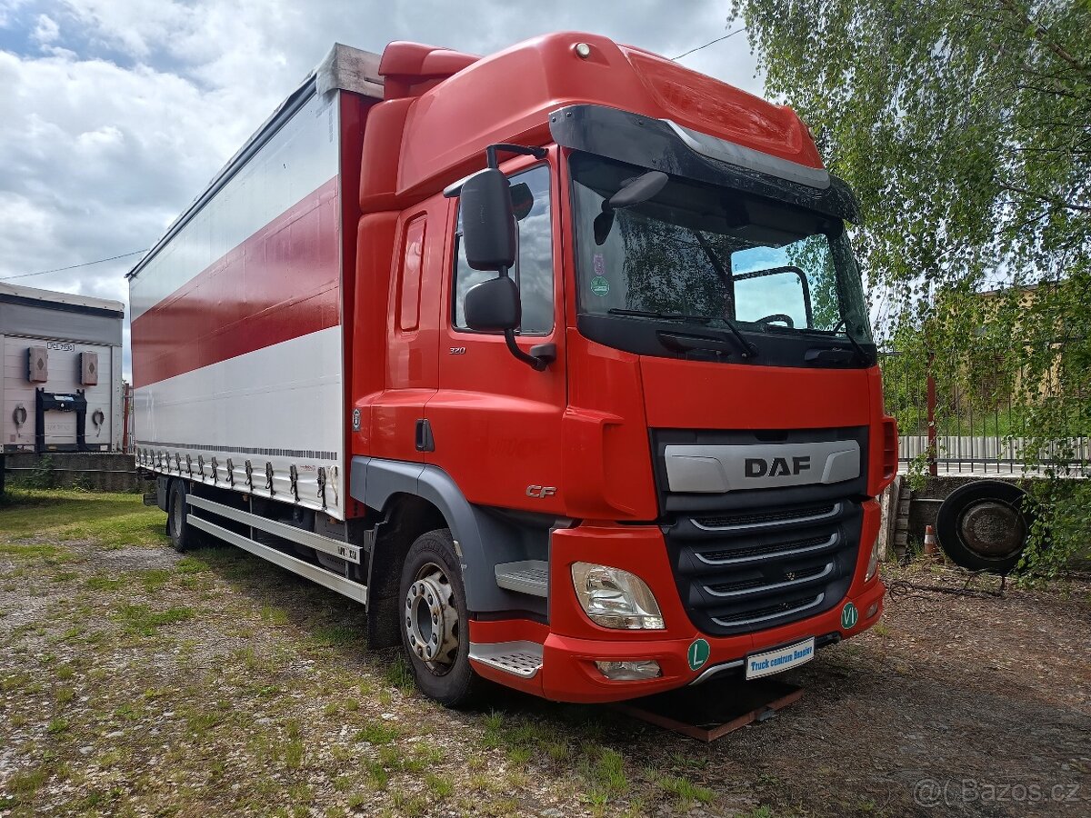 DAF CF 320,valník,E6, 3 str.shrnovačka,r.2018,koup.ČR - 2