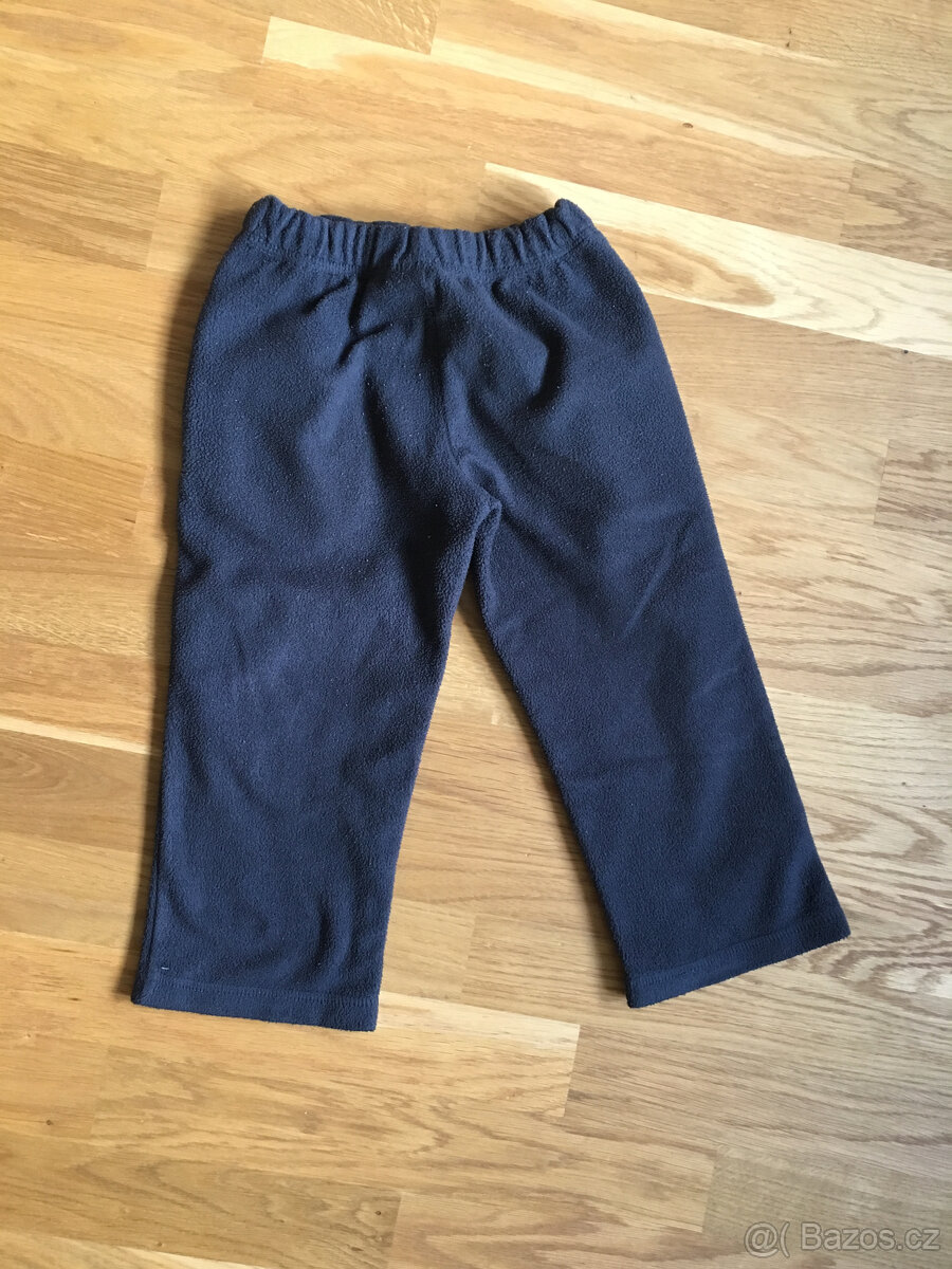 Šedé fleecové tepláky s modrým pruhem Lupilu - 2