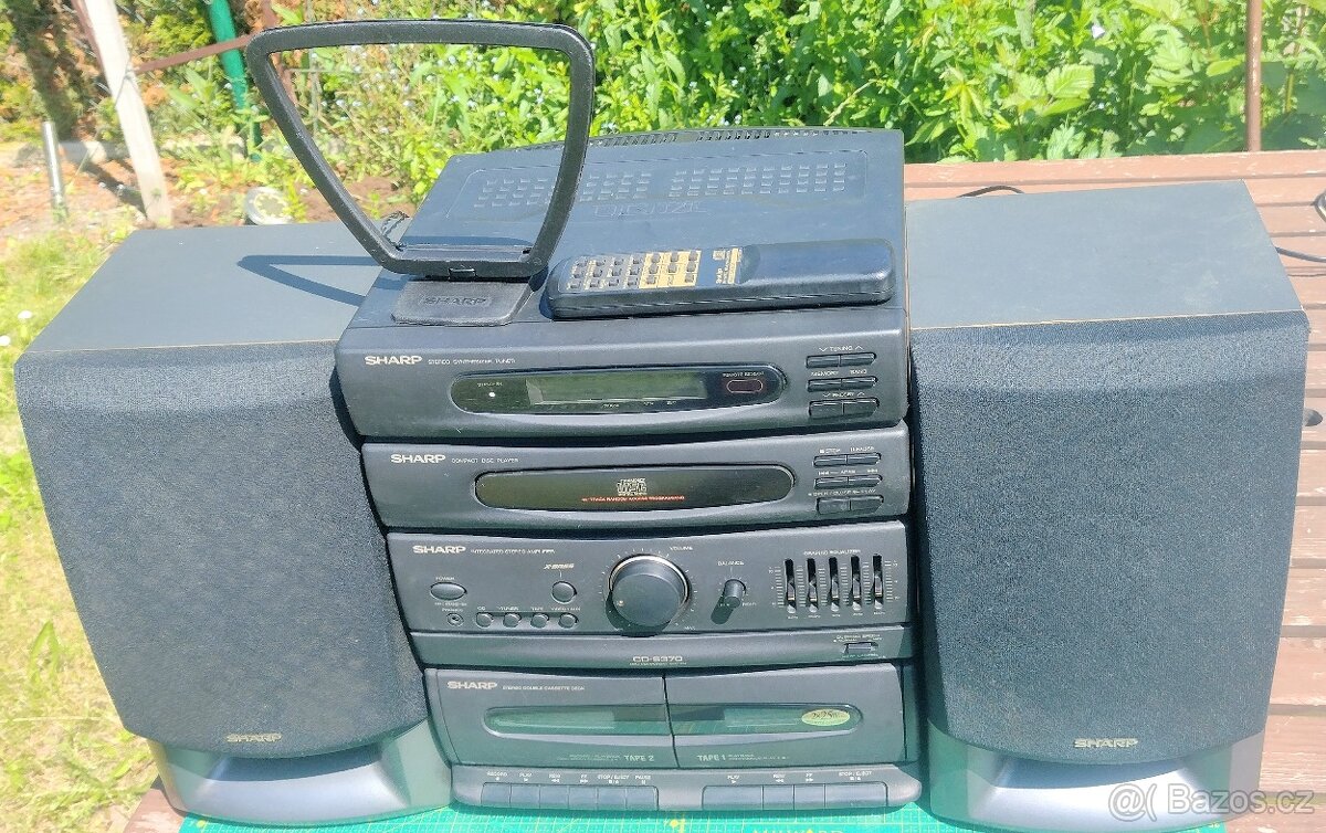 Hifi věž SHARP CD-S370H – trojkombinace CD-rádio-double tape - 2