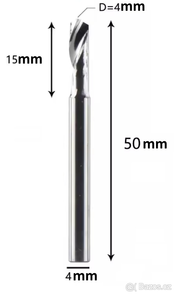4mm fréza na hliník - 2