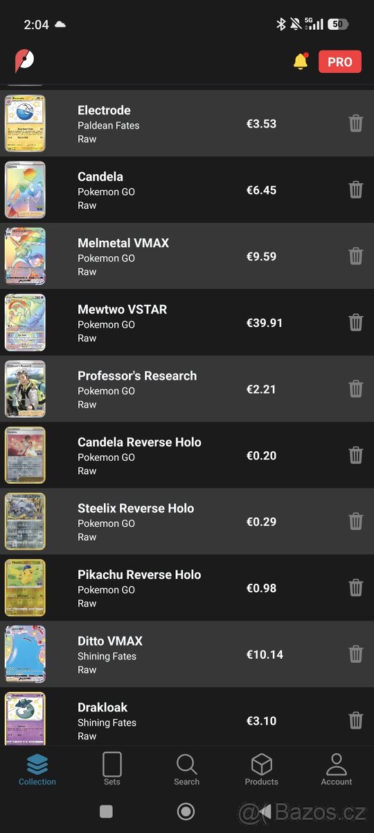 Sháním tyto Pokémon TCG karty. - 2