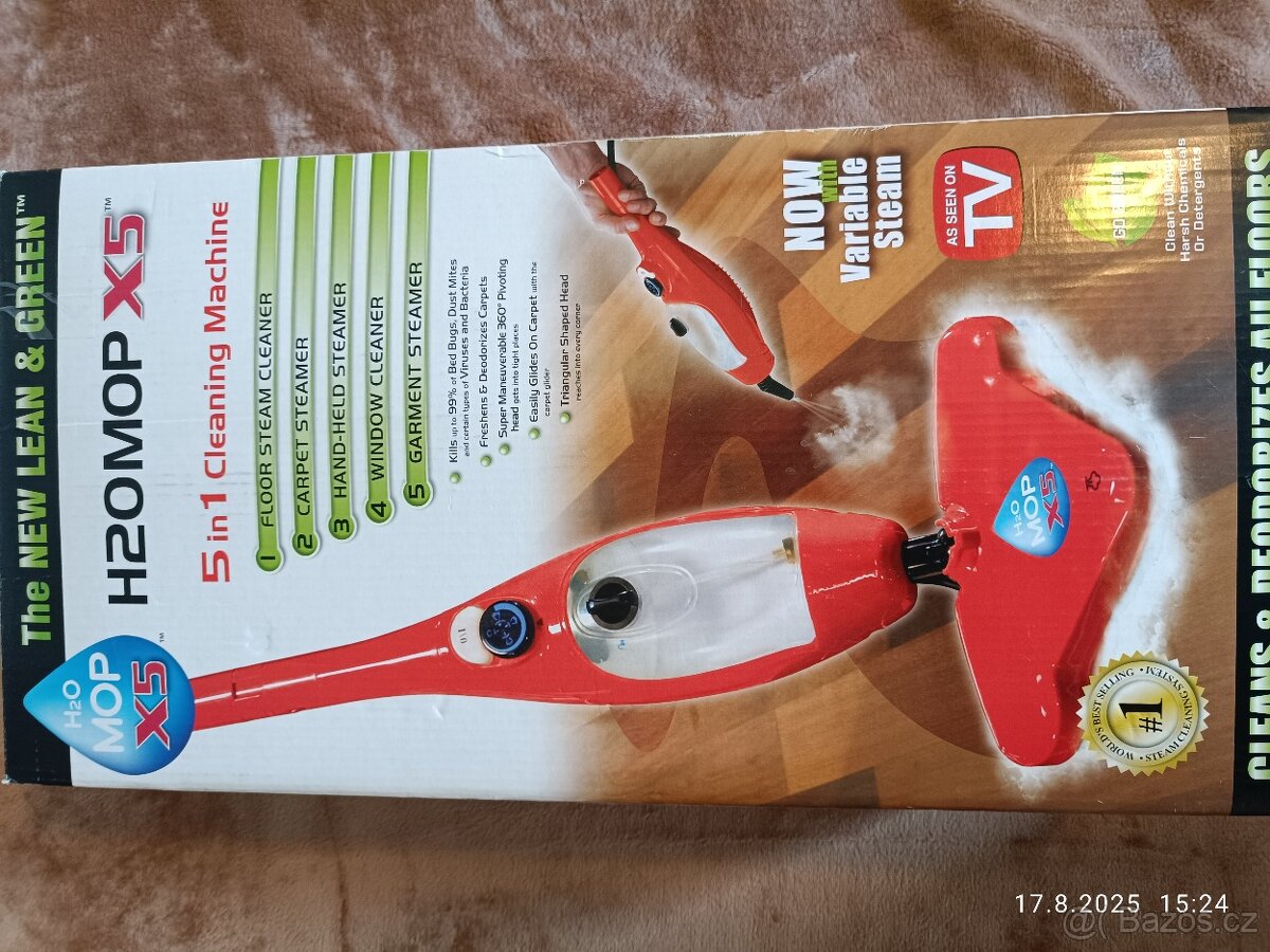 Prodám SADU ELEKTR. PARNÍHO MOPU H20, 1300W - 2