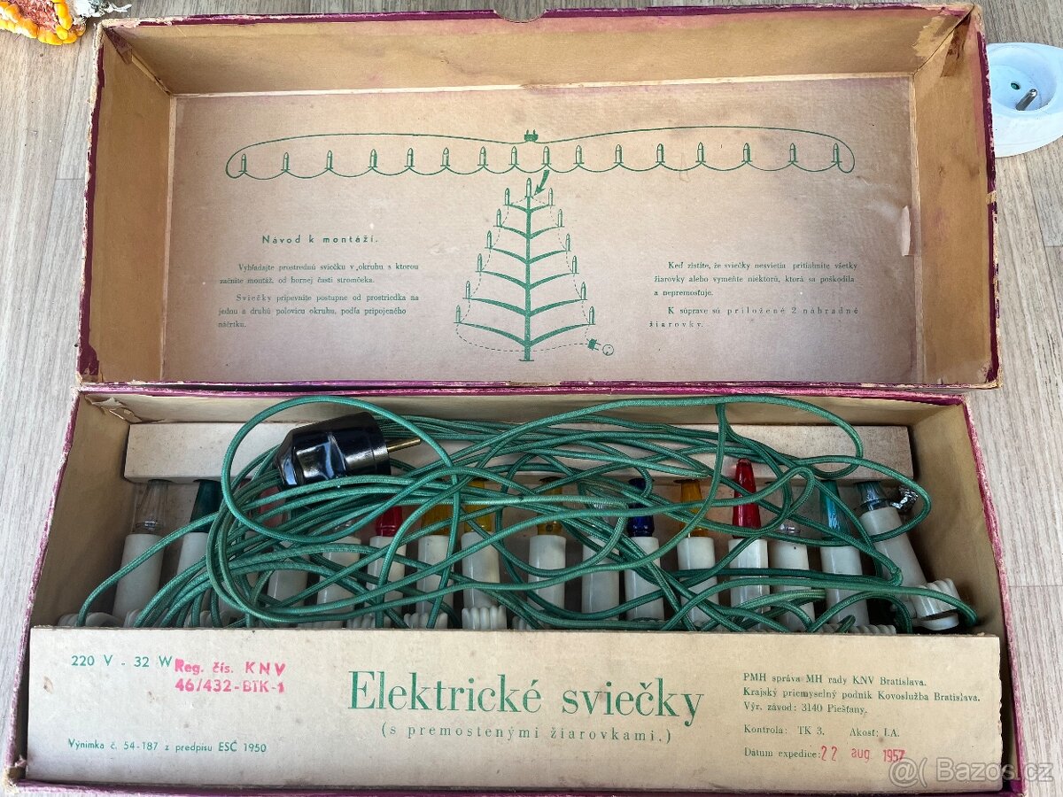 Prodám vánočí el. svíčky z roku 1957 - 2