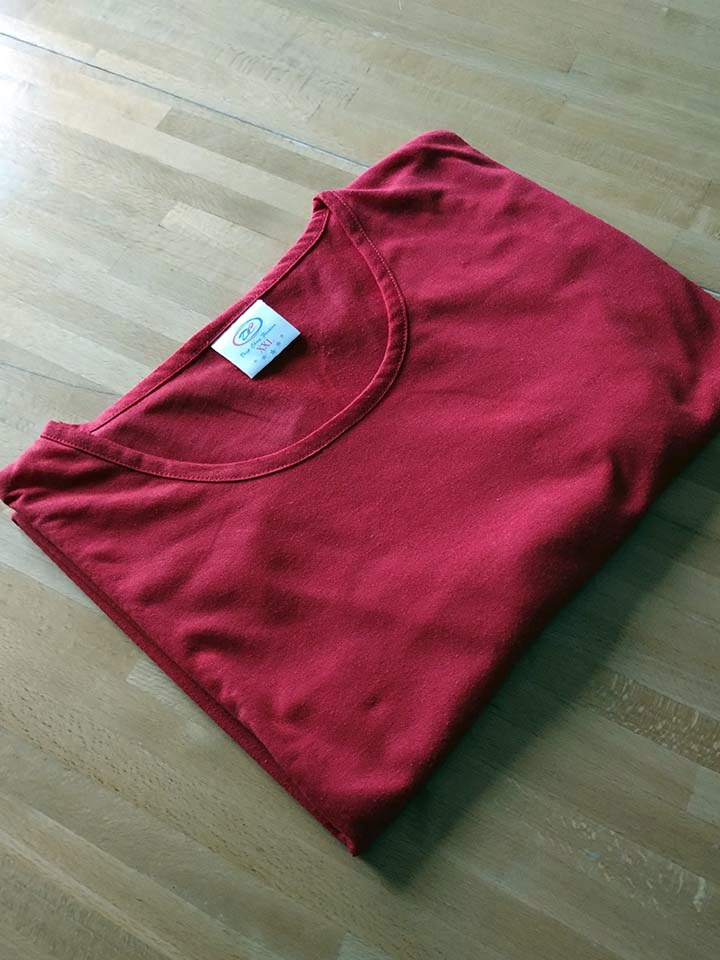 pánské červené triko jednobarevné, bez potisku, vel. XXL - 2